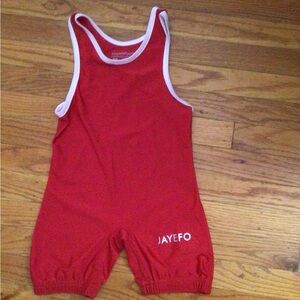 BOYS RED SINGLET- JAYEFO- SIZE SMALL